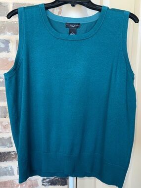 NWT Madison Studio Teal Silk Blend Knit Tank Top Versatile Career Plus Sz 1X